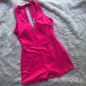 Hot pink romper